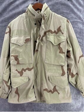 Men's Desert Camo Field Jacket - Lightweight Tactical Coat